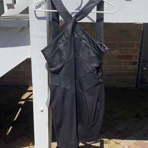 Bebe leather patch dress